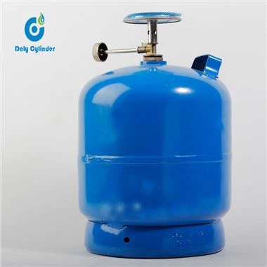 Logo tal-Kulur Oranġjo Stampa Ċilindru żgħir tal-Gass Butane Tisjir tal-Gass LPG Ċilindru 5kg Ċilindri għan-Niġerja Afrika oħra